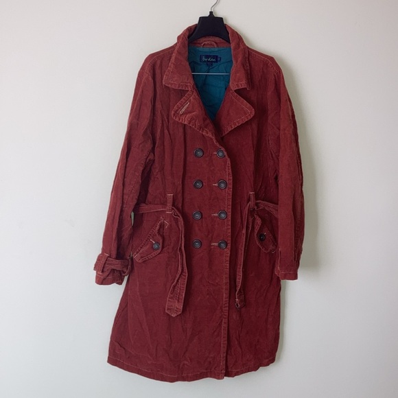 BODEN | Rust Corduroy Trench Coat - Picture 8 of 16